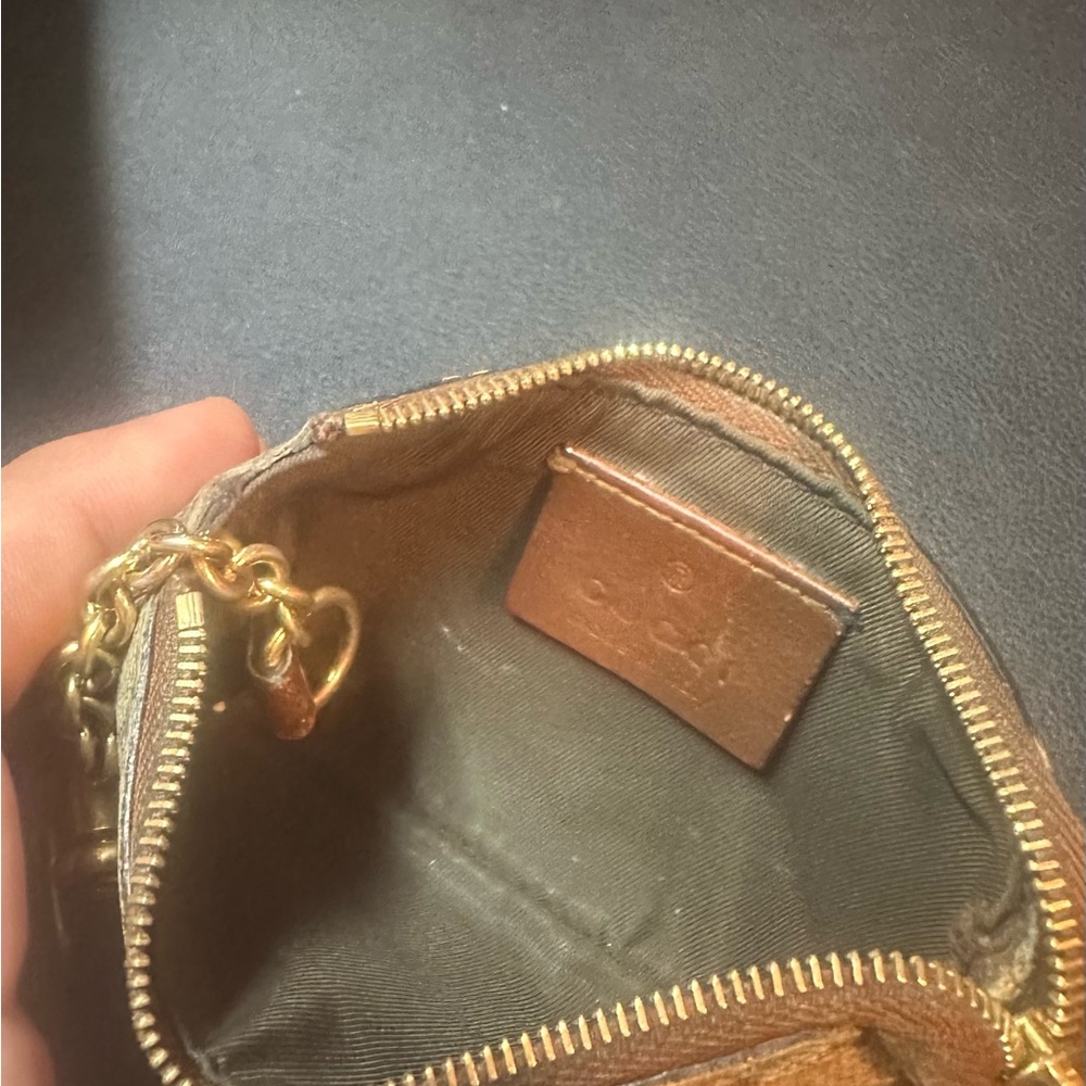 Gucci GG Supreme Brown Key Pouch & Card Holder with GG Monogram - Picture 3 of 4